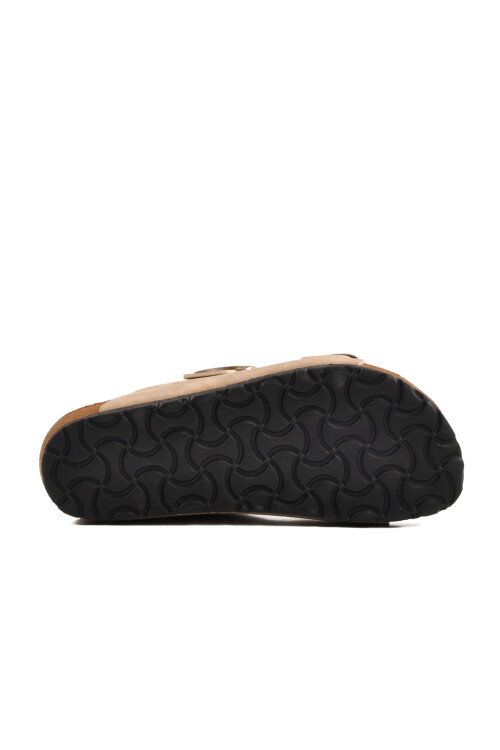Beige Cork Sole Womens Slippers PC-6958 Z