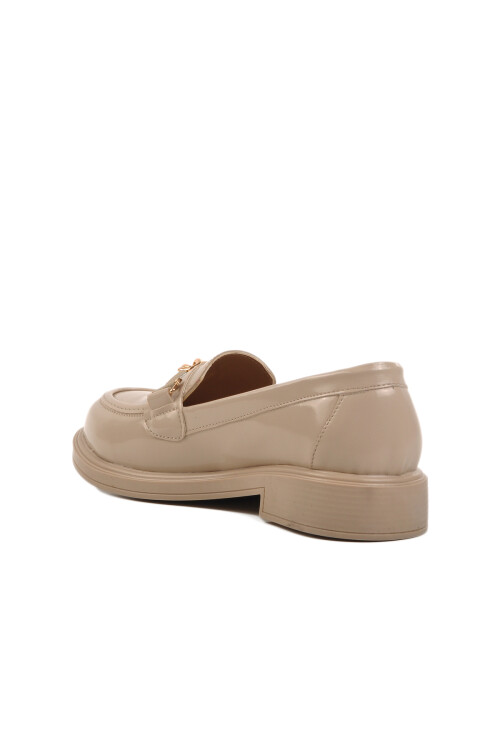 Beige Patent Leather Womens Casual Shoes 572415 Z
