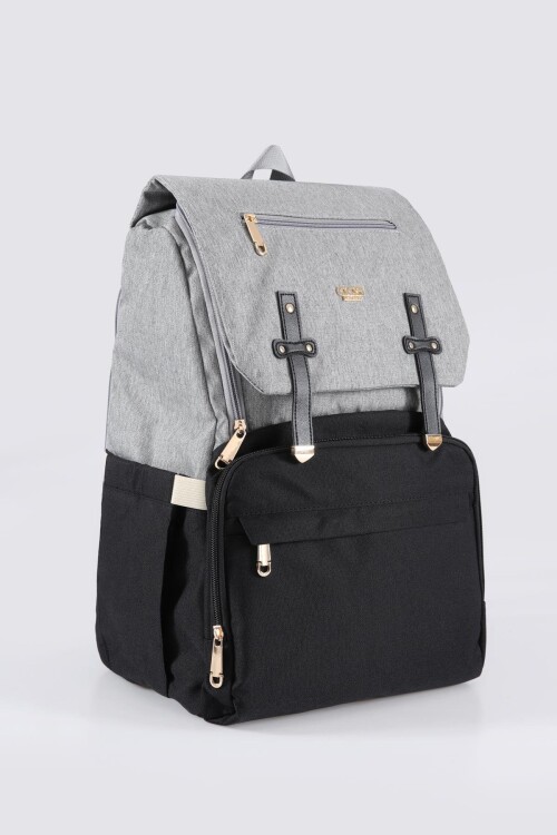 Beige-Black Mother and Baby Bag 51768
