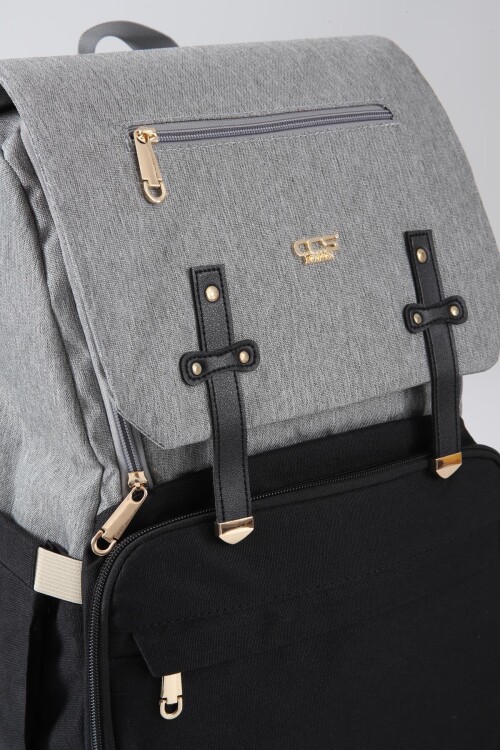 Beige-Black Mother and Baby Bag 51768