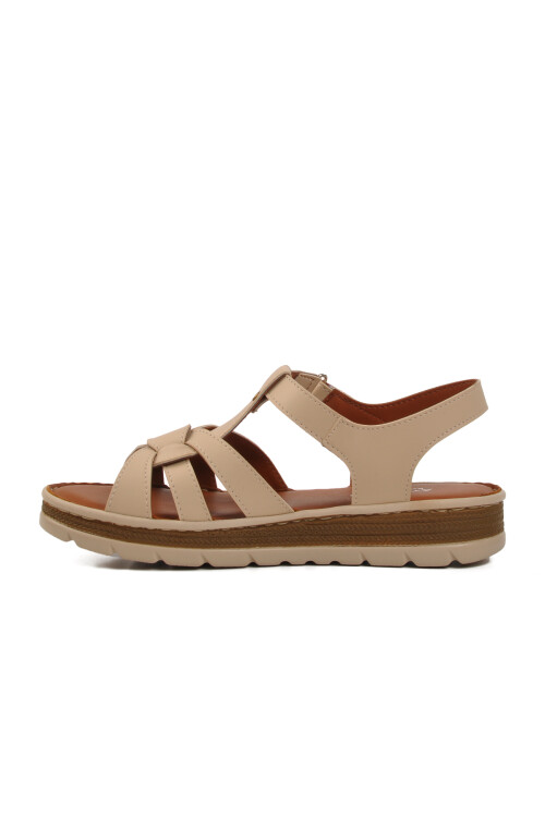 Bej Cırtlı Kadın Sandalet 492127 Z