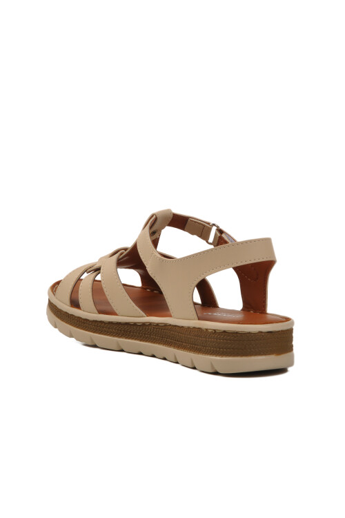 Bej Cırtlı Kadın Sandalet 492127 Z