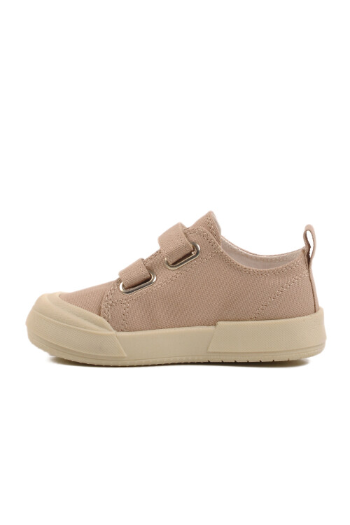 Beige Velcro Unisex Kids Sneakers 545 B