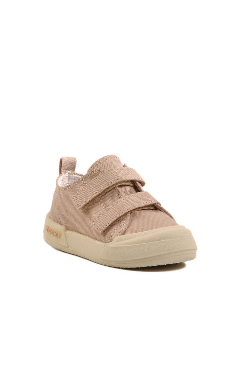 Beige Velcro Unisex Kids Sneakers 545 B