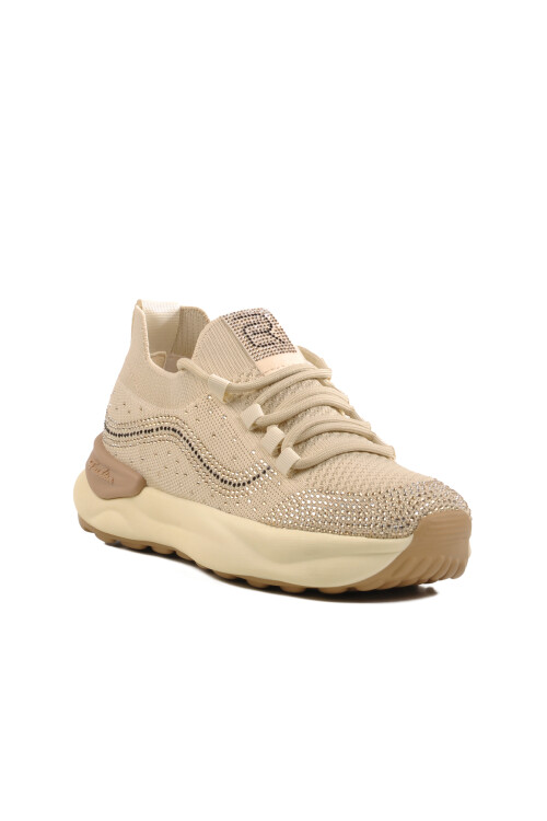 Bej Triko Hafif Kadın Sneaker 25Y310-4 Z