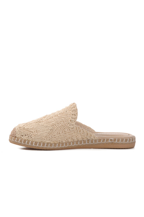 AyakmodBeige Closed Front Knitted Women's Slippers 542042 Z