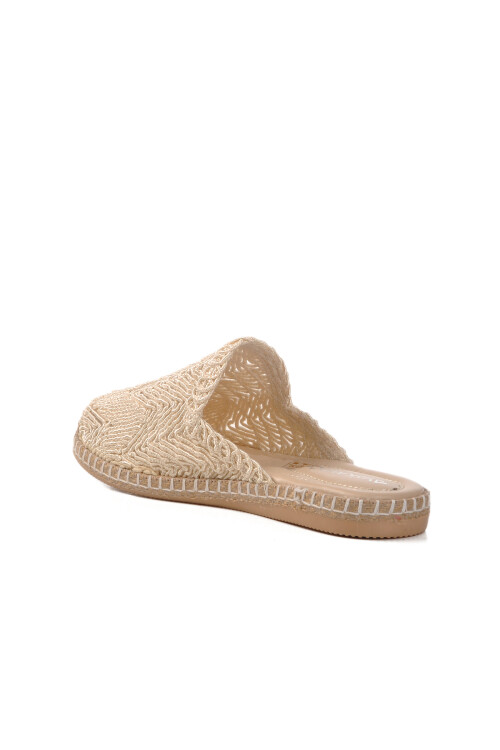 AyakmodBeige Closed Front Knitted Women's Slippers 542042 Z