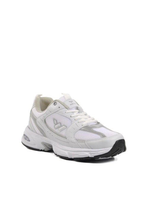 White Silver Mesh Mens Sneakers Run M
