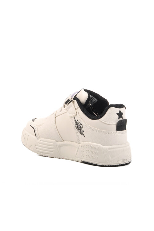 Beyaz Unisex Cırtlı Çocuk Spor Ayakkabı King Kısa P