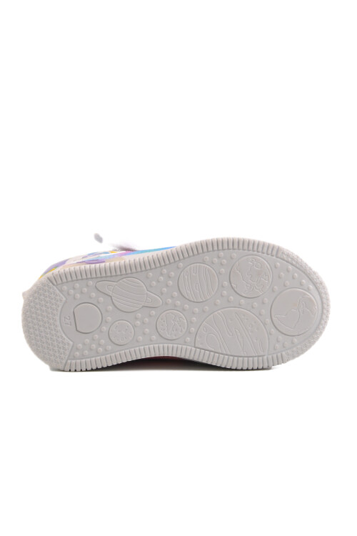 White Velcro Ankle Girls Sneakers 6503 P