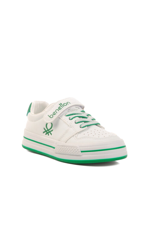 White Green Velcro Childrens Sports Shoes BNI-10029 P