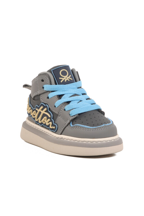 Gray Ankle-Length Kids Sports Shoes BNI-11091 P