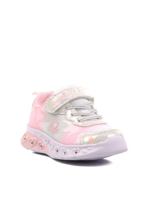 حذاء رياضي رمادي فاتح بشريط فيلكرو للبنات BNI-10127 P