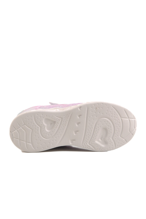 Silver Velcro Lighted Girls Sneakers Yuki F