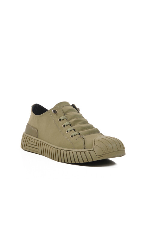 Khaki Linen Memory Foam Mens Sneakers Vigor M