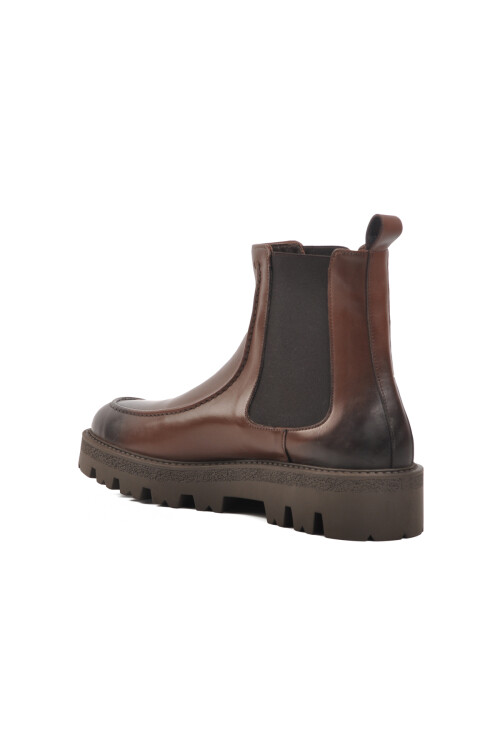 Brown Genuine Leather Mens Chelsea Boots Premium 106 M
