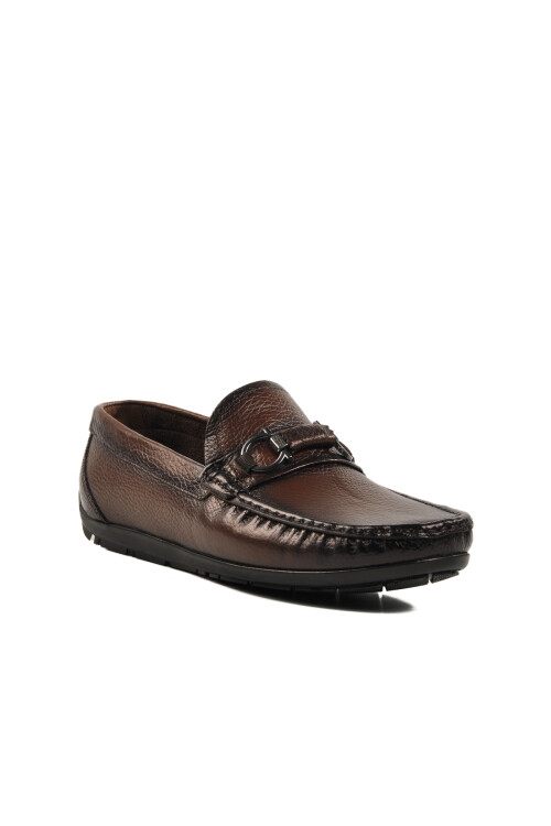 Brown Genuine Leather Mens Casual Shoes 505453 M
