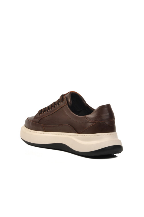 Brown Genuine Leather Mens Casual Shoes E-580 M
