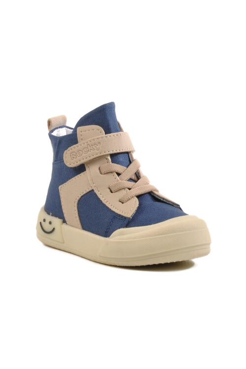 RockyLacivert Keten Bilek Boy Cırtlı Unisex Çocuk Sneaker 7465 B