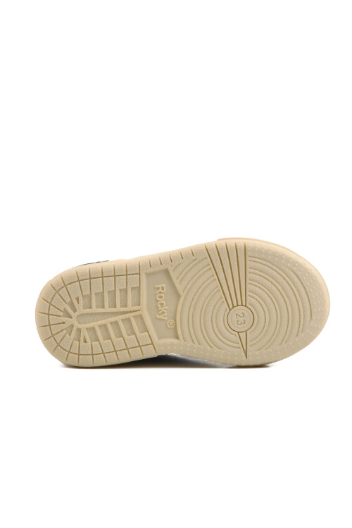 Navy Blue Linen Ankle Length Velcro Unisex Kids Sneaker 7465 B