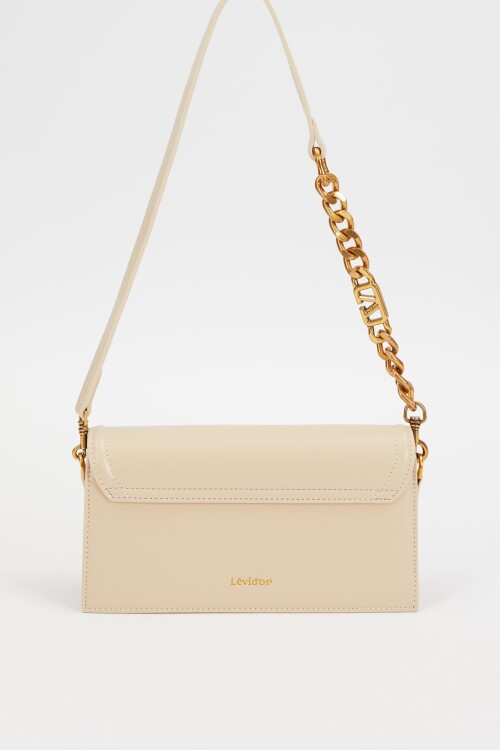 حقيبة يد وكتف نسائية كريمية 930239