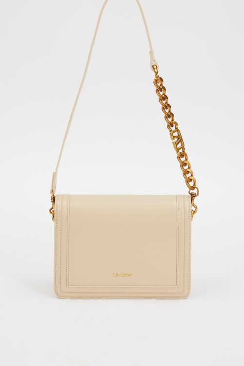 حقيبة يد وكتف نسائية كريمية 930240