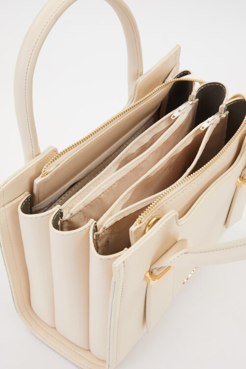 حقيبة يد وكتف نسائية كريمية 930284