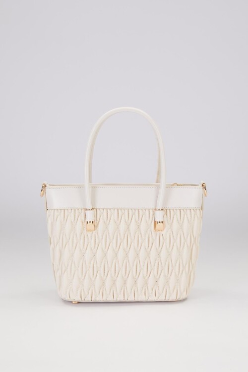 حقيبة يد وكتف نسائية كريمية 930492