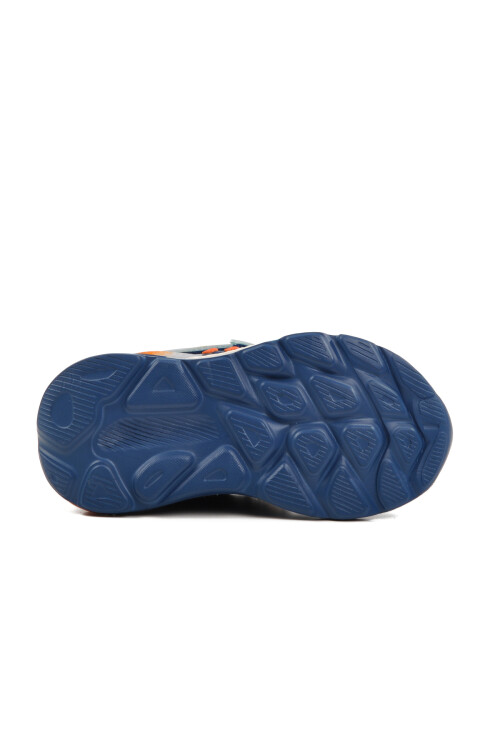 Navy Blue Green Velcro Unisex Kids Sports Shoes 1943 P