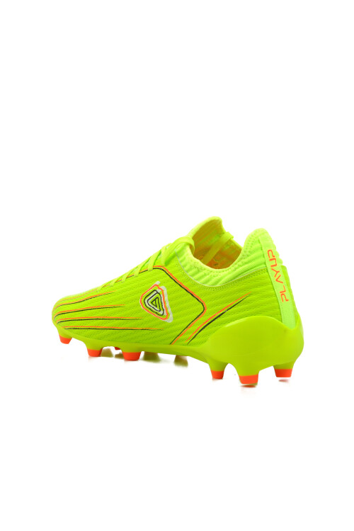 Neon Yellow Mens Lace-Up Ankle Cleats MK-242-137 M