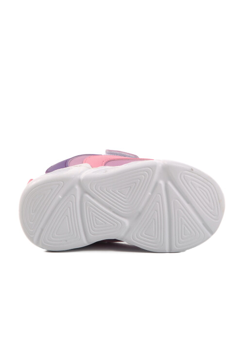 Pembe Cırtlı Işıklı Kız Çocuk Spor Ayakkabı BN-31800 B