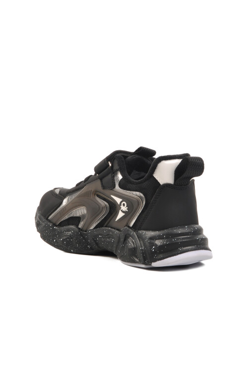 Black and White Velcro Childrens Sports Shoes BNI-11033 F