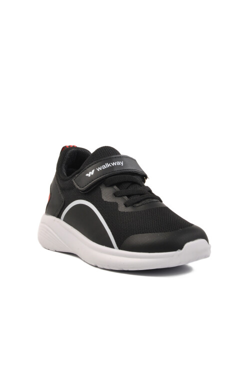 حذاء رياضي خفيف الوزن للأطفال من الجنسين بشريط فيلكرو أسود من Dera 640 F