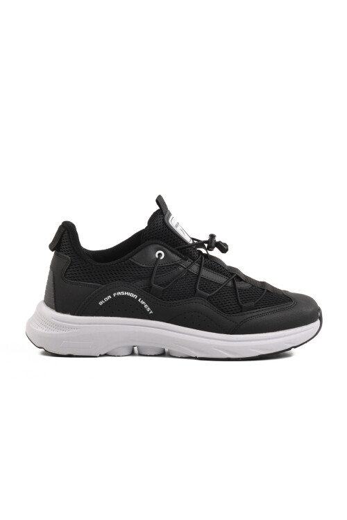 Black White Textile Mens Sports Shoes 2032 M