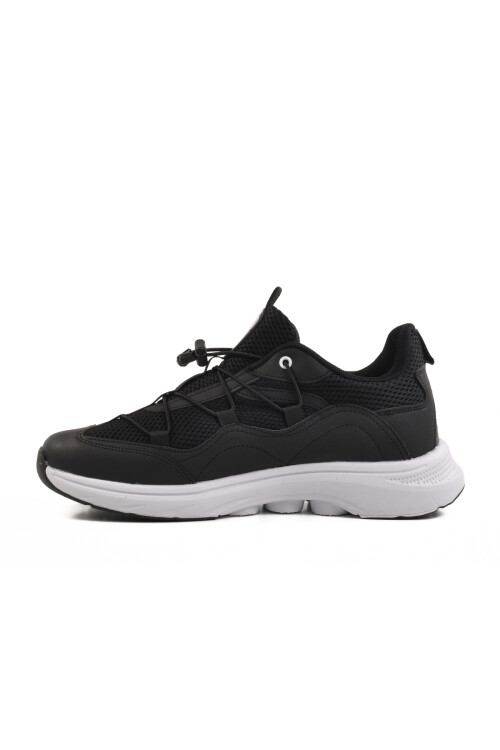 Black and White Textile Mens Sports Shoes 2032 M