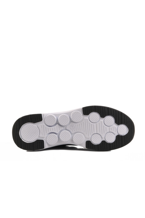 Black and White Textile Mens Sports Shoes 2032 M