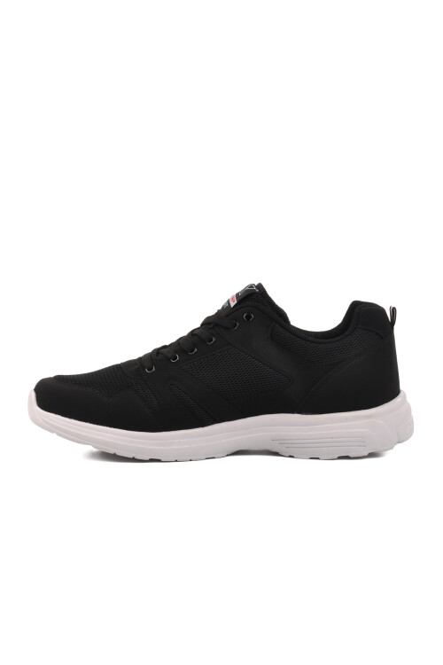 Black and White Mesh Lightweight Large Size Mens Sneakers 020 M