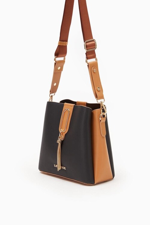 حقيبة يد وكتف نسائية باللون الأسود الجملي 930126