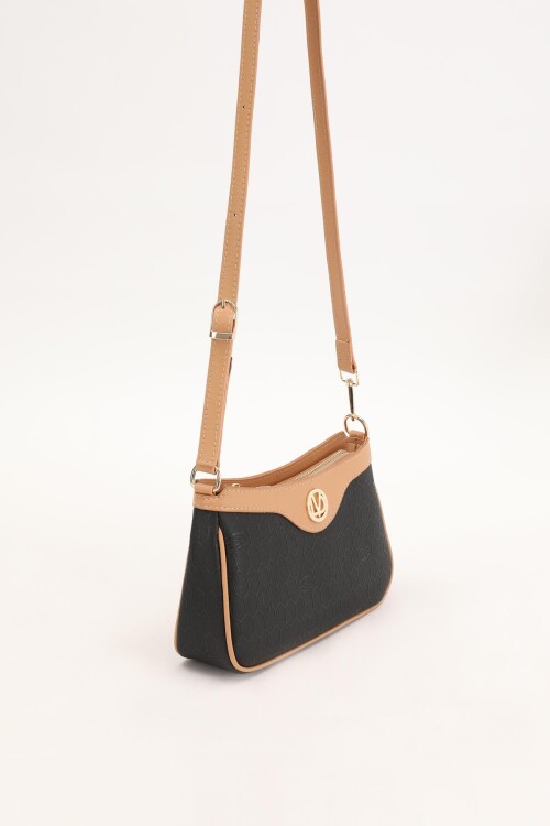 حقيبة كتف نسائية باللون الأسود والجملي 930210