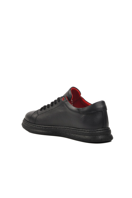 حذاء كاجوال خفيف الوزن من الجلد الطبيعي باللون الأسود 251013 M