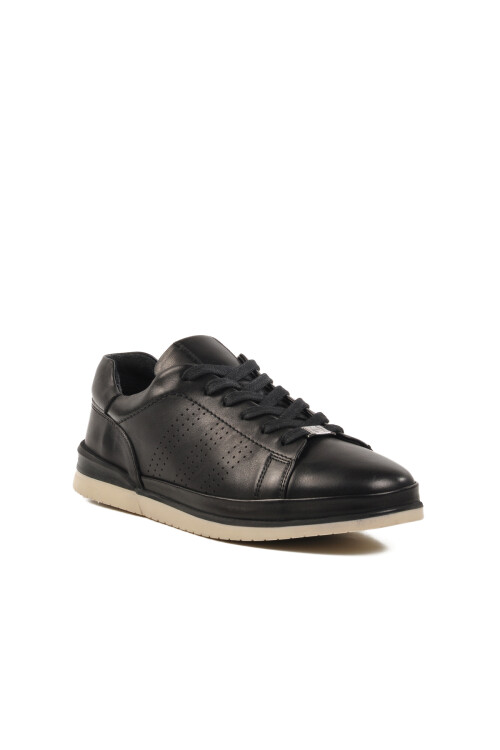 Black Genuine Leather Mens Casual Shoes 5Y2061-R176 M