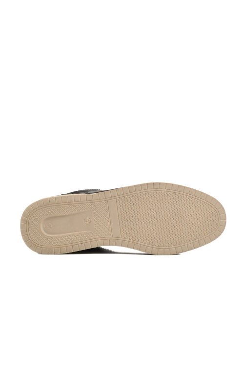 Black Genuine Leather Mens Casual Shoes 5Y2061-R176 M