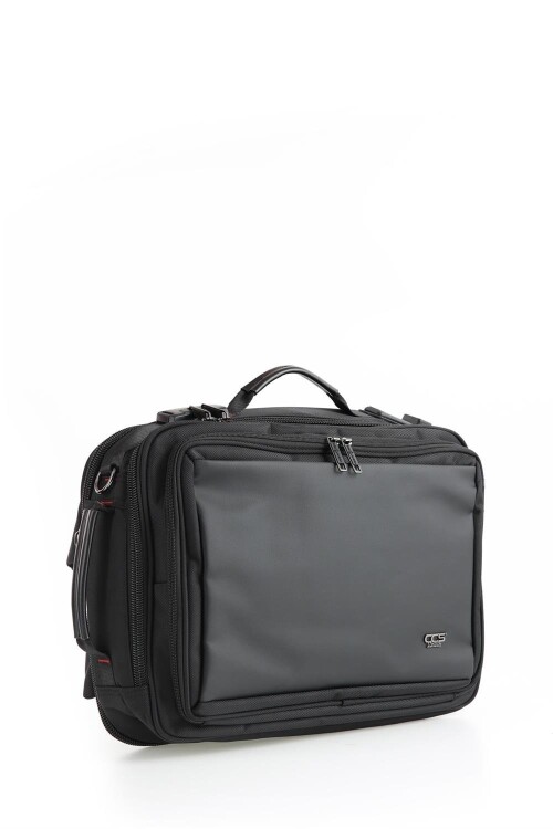 Black Unisex Briefcase/Laptop Bag that can be carried on hand or back 51271