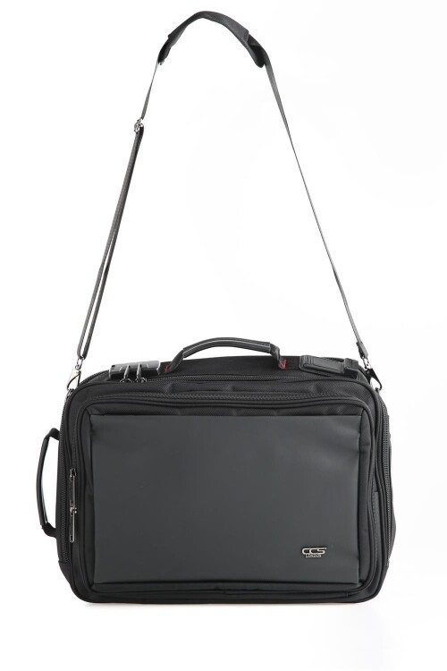 Black Unisex Briefcase/Laptop Bag that can be carried on hand or back 51271