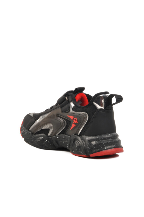 Black Red Velcro Childrens Sports Shoes BNI-11033 F