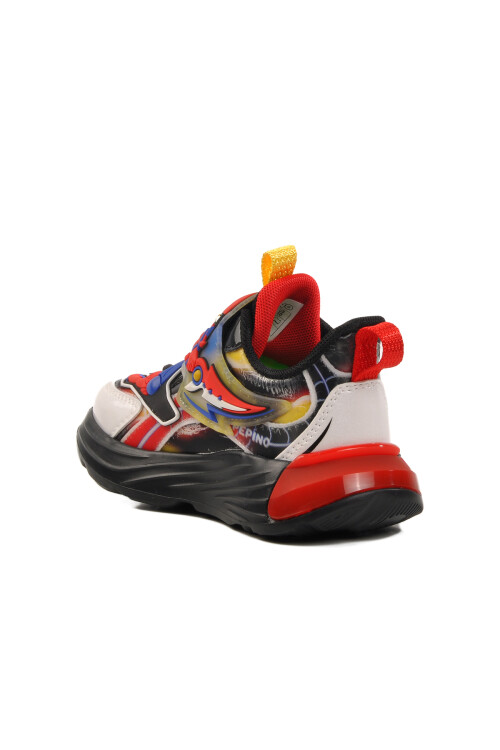 Black Red Velcro Unisex Kids Sports Shoes 1943 P