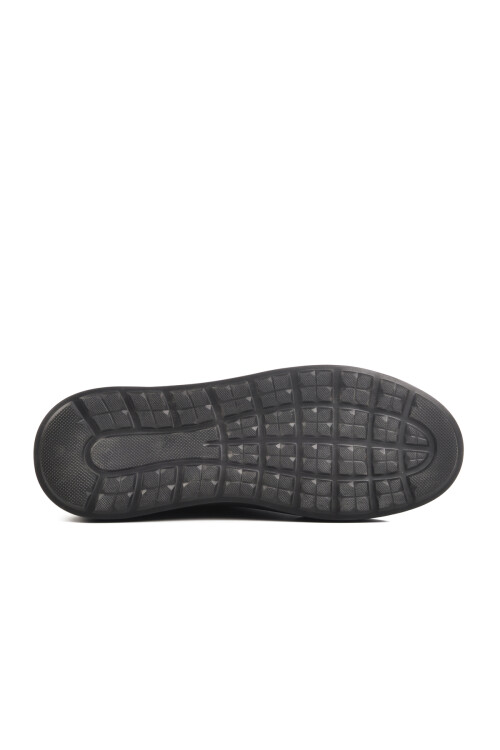 حذاء كاجوال رجالي من الجلد الطبيعي باللون الأسود 396149 M