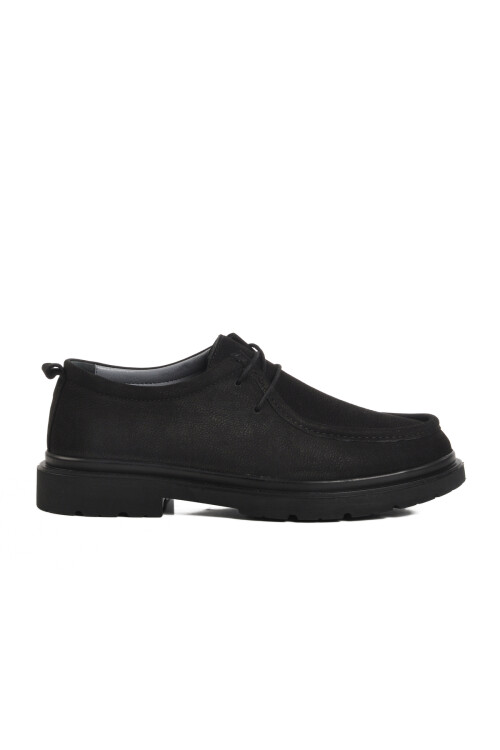 Black Nubuck Genuine Leather Mens Casual Shoes 1005 M