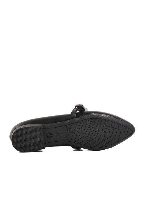 Black Light Belted Womens Ballerinas 354155 Z