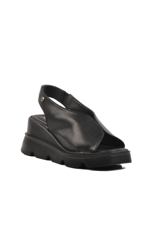 Black High Sole Womens Slippers PC-7533 Z